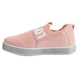Bestelle Zapatillas slip-on con purpurina rosado 5