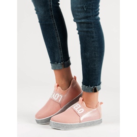 Bestelle Zapatillas slip-on con purpurina rosado 3