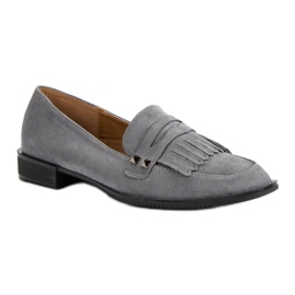 Sergio Todzi Mocasines con tacón plano gris 3