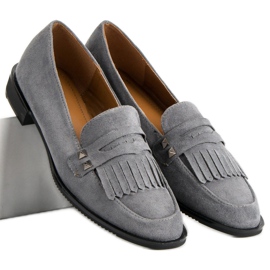 Sergio Todzi Mocasines con tacón plano gris 1 Sergio Todzi Mocasines con tacón plano gris 1