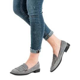 Sergio Todzi Mocasines con tacón plano gris 6