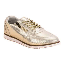 Filippo Zapatos de cuero dorado 3