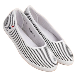 McKey Bailarina Textil Rayas blanco negro 1