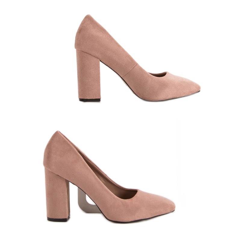 Sweet Shoes Zapatos de tacón de ante en un pilar rosa 2