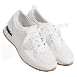 Zapatos deportivos con malla blanco 1