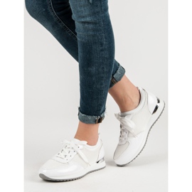 Zapatos deportivos con malla blanco 6