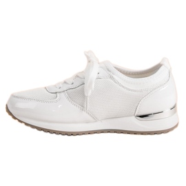Zapatos deportivos con malla blanco 4
