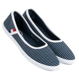 McKey Bailarina Textil Rayas blanco azul 2