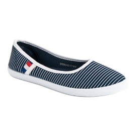 McKey Bailarina Textil Rayas blanco azul 3