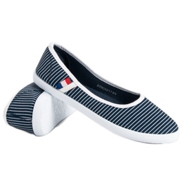 McKey Bailarina Textil Rayas blanco azul 1