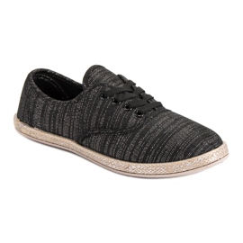 Sweet Shoes Alpargatas con cordones negro 3