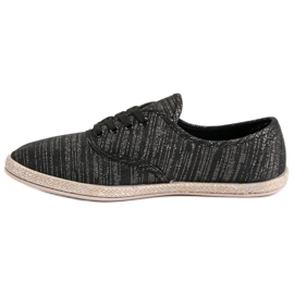 Sweet Shoes Alpargatas con cordones negro 4