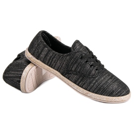 Sweet Shoes Alpargatas con cordones negro 5
