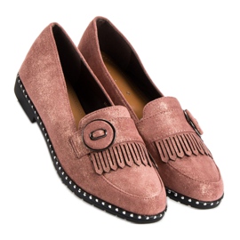 Sergio Todzi Mocasines con purpurina rosado 2