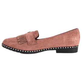 Sergio Todzi Mocasines con purpurina rosado 1