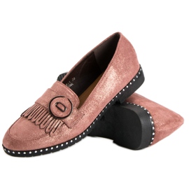 Sergio Todzi Mocasines con purpurina rosado 3