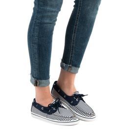 McKey Mocasines azul marino de moda blanco 2