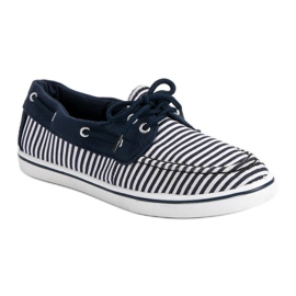 McKey Mocasines azul marino de moda blanco 3