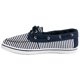 McKey Mocasines azul marino de moda blanco 4