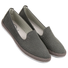 Filippo Señores de cuero calado gris 6