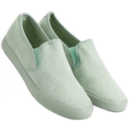 Zapatillas de gamuza sin cordones verde 1 Zapatillas de gamuza sin cordones verde 1