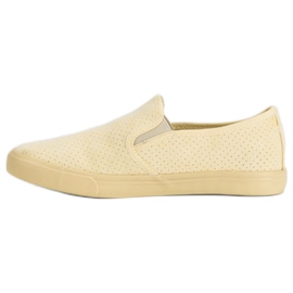 Zapatillas de gamuza sin cordones amarillo 4