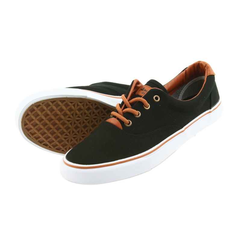American Club Zapatos de hombre zapatillas negras LH03 negro marrón 4