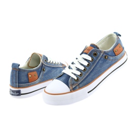 Zapatillas American Club dk jeans atadas azul 5