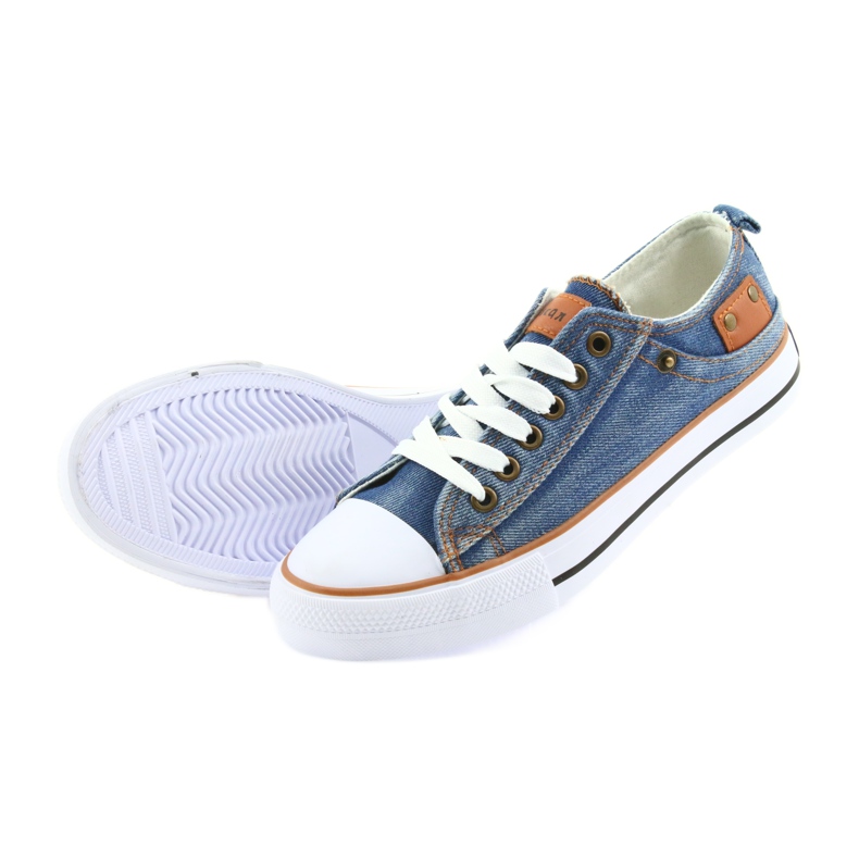 Zapatillas American Club dk jeans atadas azul 4