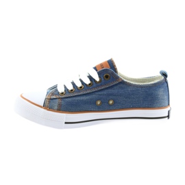 Zapatillas American Club dk jeans atadas azul 2