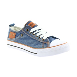 Zapatillas American Club dk jeans atadas azul 1