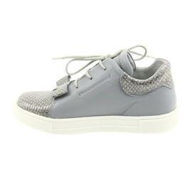 Ren But Zapatos de cuero para niñas 3303 gris-silver 2