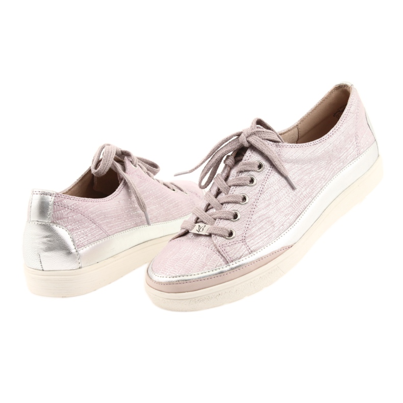 Deportivas de piel Caprice 23654 gris rosa 5