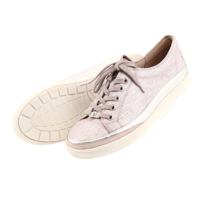 Deportivas de piel Caprice 23654 gris rosa 4