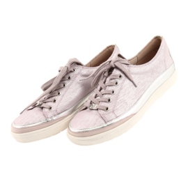 Deportivas de piel Caprice 23654 gris rosa 3