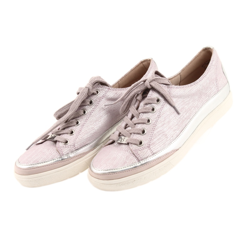 Deportivas de piel Caprice 23654 gris rosa 3