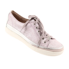 Deportivas de piel Caprice 23654 gris rosa 1
