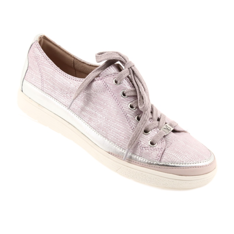 Deportivas de piel Caprice 23654 gris rosa 1