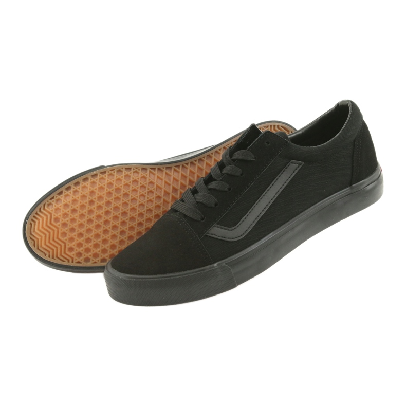 Atletico Zapatillas AlaVans negras con lazo negro 4