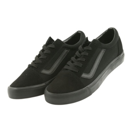 Atletico Zapatillas AlaVans negras con lazo negro 3