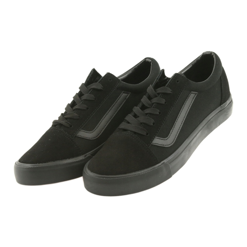 Atletico Zapatillas AlaVans negras con lazo negro 3