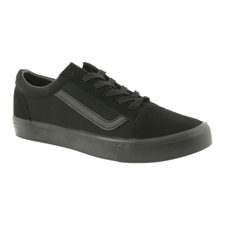 Atletico Zapatillas AlaVans negras con lazo negro 1