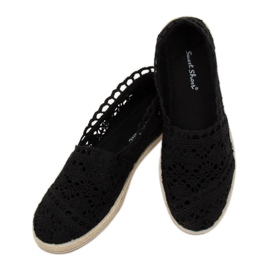 Alpargatas de encaje negras JX1020 Black negro 2