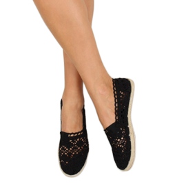 Alpargatas de encaje negras JX1020 Black negro 3