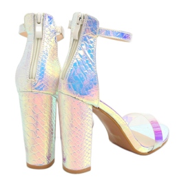 Sandalias color plata petróleo BD344 Plata gris multicolor 1