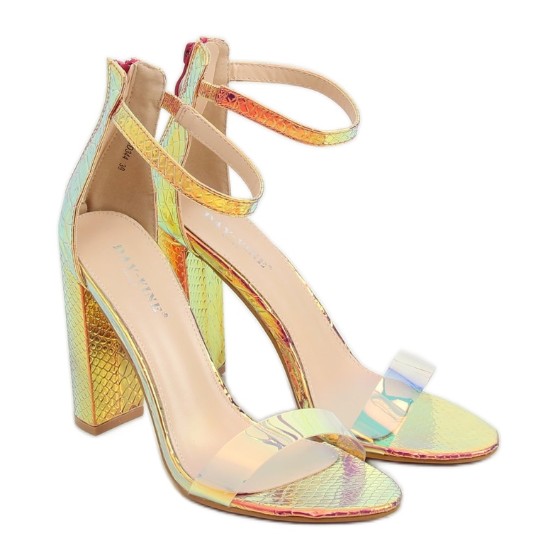 Sandalias color oro petróleo BD344 Gold dorado 1