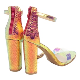 Sandalias color oro petróleo BD344 Gold dorado 3
