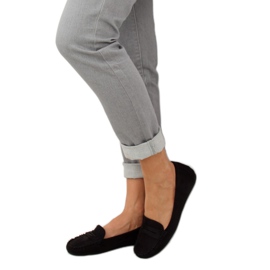 Black Mocasines negros de mujer C18037 Black 1