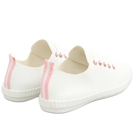 Zapatillas de mujer blancas y rosas BO-1 Pink blanco 5