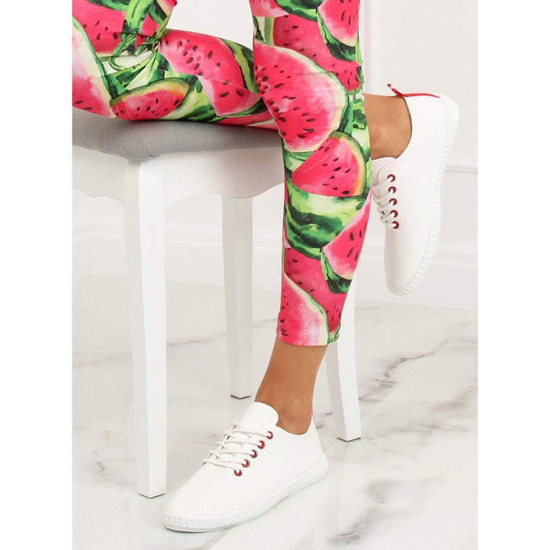 Zapatillas de mujer rojas y blancas BO-1 Red blanco 1